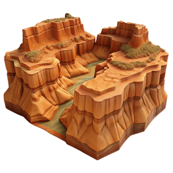 vibrant creative Canyon Landscape Wide View high quality png