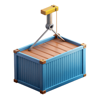 extraordinary classic Cargo Crane Lifting Container Transparent Background png