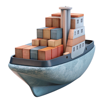 wonderful traditional Cargo Ship at Sea Cutout original png
