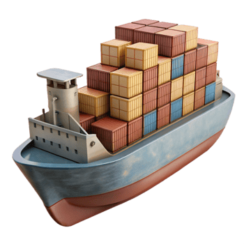 extraordinary traditional Cargo Ship Side View with Realistic Lighting high quality png