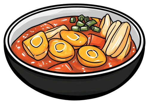 A stylized illustration of a bowl filled with prepared food png
