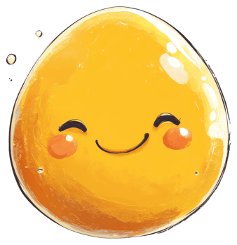 A smiling yellow cartoon character with cheerful expression and blush png