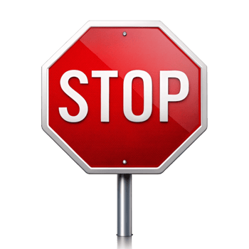traffic sign for stop on the poll is isolated on transparent background png