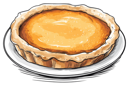 A Delicious Pie Displayed Beautifully on a Clean White Plate png