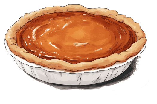 A Delicious Looking Pumpkin Pie Ready For Eating png
