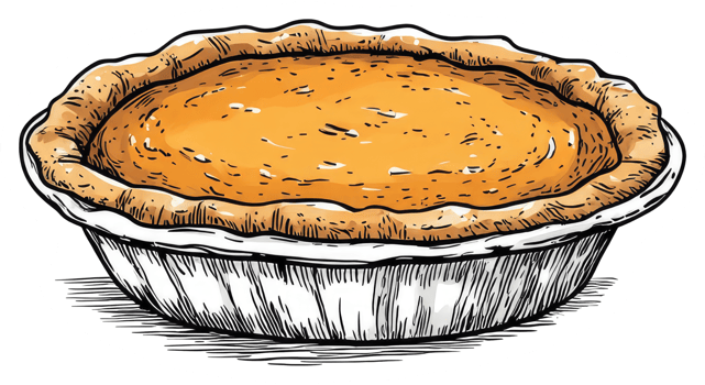 An appetizing image of a delicious looking baked pie dessert png