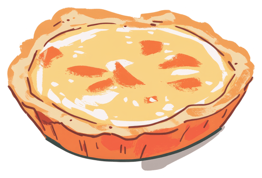A delicious looking illustration of a freshly baked tart png
