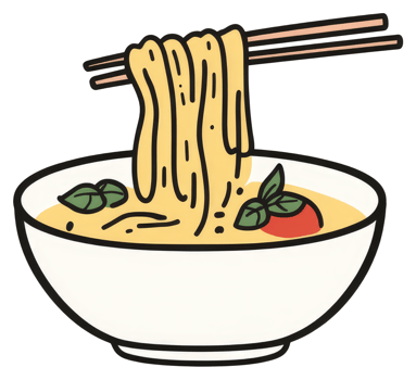 A bowl of noodles with chopsticks lifting some out png