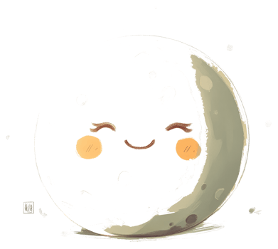 A Smiling Crescent Moon Cartoon Depicted With Happy Features png
