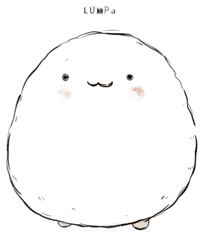 A whimsical cartoon character with cute features and unique shape png