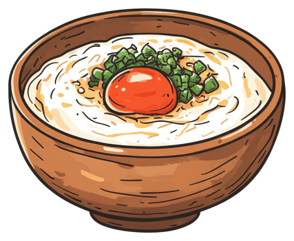 A bowl of creamy dish topped with egg yolk and herbs png