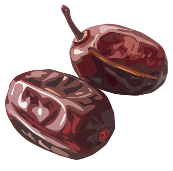 Two dried fruits with brown skin and textured surfaces are shown png
