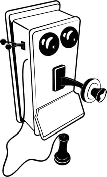 Timeless Communication Device in Retro Style vector