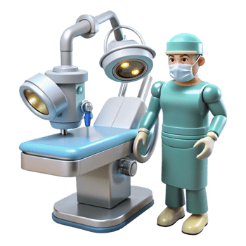 elegant rustic A Robotic Surgeon Performing a Complex Op high quality png