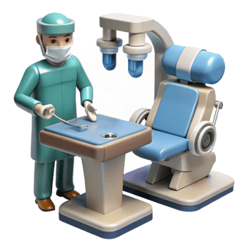 dramatic vintage Robotic Surgeon Performing Surgery png