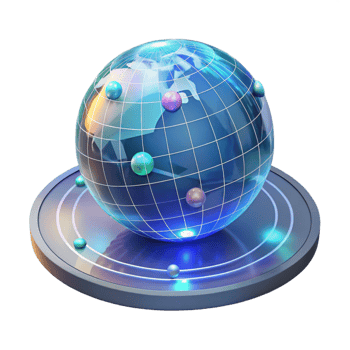 elegant abstract impressive abstract A Holographic Projection of a World Map premium detailed png