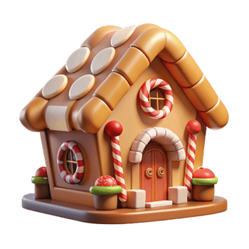 extraordinary classic A Whimsical Gingerbread House Candy Cane professional png
