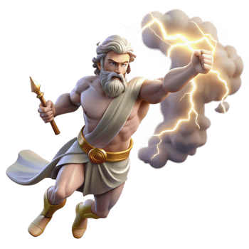 magnificent abstract A Powerful Zeus Hurling a Thunderbolt Lig exclusive png