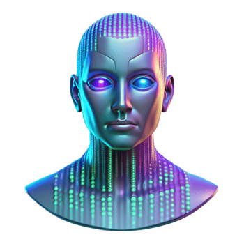 elegant abstract A Holographic Projection of a Human Face high quality png