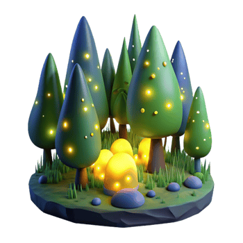 elegant minimalist A Group of Fireflies Illuminating a Dark high resolution png