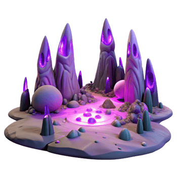 elegant creative A Desolate Alien Landscape with Strange premium png