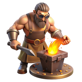 wonderful creative A Powerful Cyclops Forging a Weapon in Hi original png
