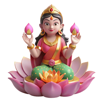 serene modern A Serene Portrayal of the Hindu Goddess png