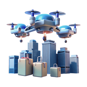 wonderful artistic Drone Swarm in Formation 4K png