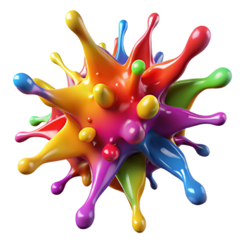magnificent classic A Chaotic Explosion of Paint Splatters Vi genuine png