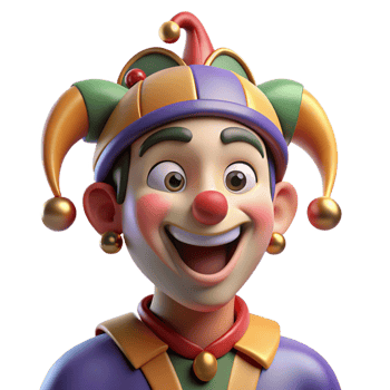 stunning contemporary Portrait of a Mischievous Jester with C premium png