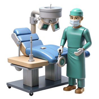 stunning vintage A Robotic Surgeon Performing an Operation png