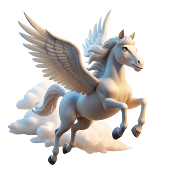 wonderful traditional Pegasus Soaring Through Clouds high resolution png