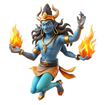 wonderful traditional A Dynamic Depiction of the Hindu God Shiv detailed png