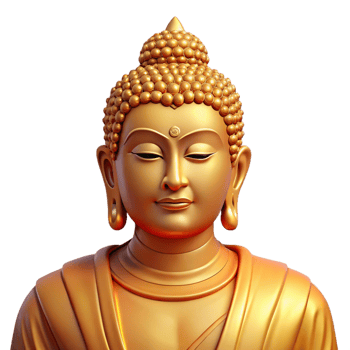 dramatic rustic Portrait of a Serene Buddha Statue with A detailed png
