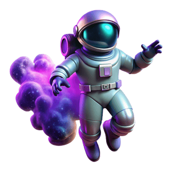 extraordinary creative Bioluminescent Astronaut in Space original png