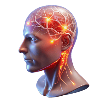 wonderful traditional A Transparent Human Head with Visible Ne premium png