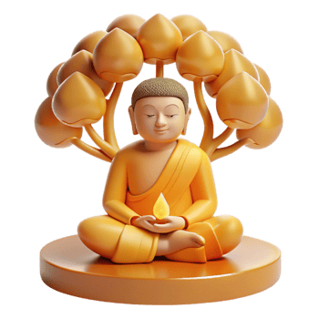 impressive rustic A Serene Buddha Meditating Beneath the Bo png