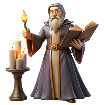 wonderful classic A Powerful Wizard Casting a Spell in a G genuine png