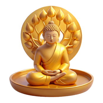 magnificent traditional Serene Buddha Meditating Under Bodhi Tree original png