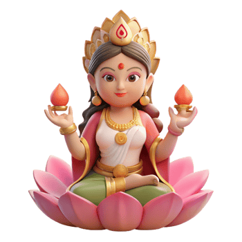 impressive creative A Serene Portrayal of the Hindu Goddess high quality png
