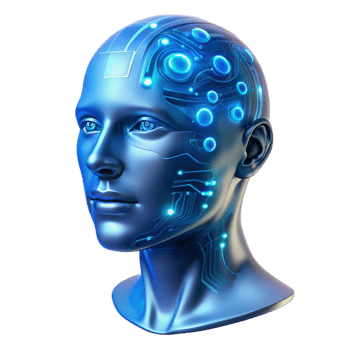 elegant creative A Transparent Human Head Filled with Swir premium png