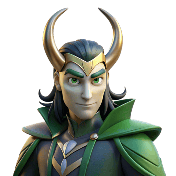 impressive vintage A Cunning Loki Transforming Into a Rave original png