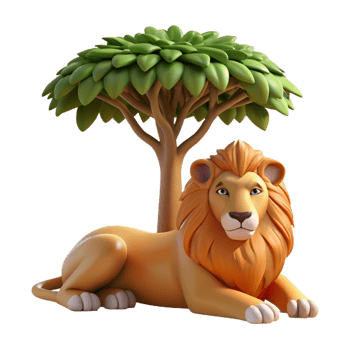 impressive classic Lion Pride Resting in the Shade authentic png