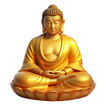 beautiful traditional A Portrait of a Serene Buddha Golden L genuine png