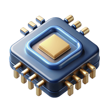 serene minimalist A Close Up of a Microchip Intricate Cir high quality png