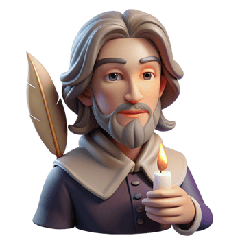 impressive classic Portrait of a Melancholic Poet with Long original png