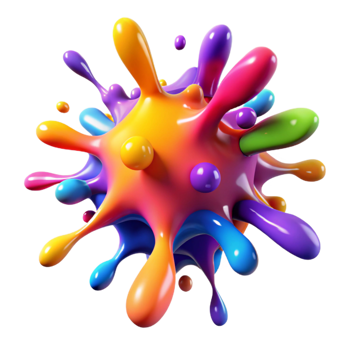 vibrant rustic A Chaotic Explosion of Paint Splatters Vi high resolution png