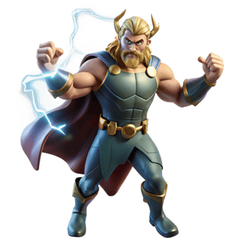 serene traditional Thor Summoning Lightning Muscles Ripplin original png