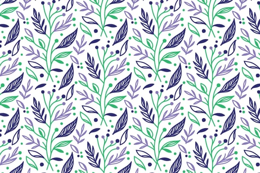trendy seamless flower pattern with modern abstract floral doodles for fashionable textile design bedsheet covers and wrapping vector