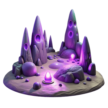 magnificent rustic A Desolate Alien Landscape with Strange genuine png